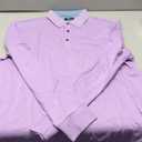 SWISSWELL Long Sleeve Polo Shirts for Men collared Performance Golf Shirts Casual Workwear Office (Large, A-Violet Purple)