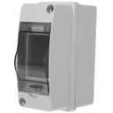 Distribution Protection Box, 2 Way Outdoor Electrical Box with Transparent Cover IP65 Ideal for Wall Circuit Breaker Indoor and Outdoor Use (White)