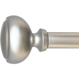 Fairbanks II 36-72 Inch Adjustable Curtain Rod Set, 1 Inch Diameter in Nickel