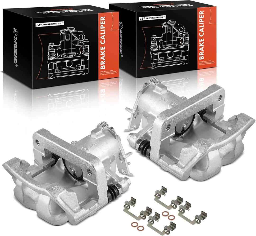 A-Premium Disc Brake Calipers Assembly with Bracket Compatible with Chevrolet Malibu 2014-2015 2.0L only - Rear Driver and Passenger Side, 2-PC Set