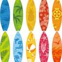 10 Pcs 28 x 8. 1 Inch Surfboard Wall Decor Large Surf Board Cutouts Summer Pool Cardboard Sign Tropical Beach Hawaiian Party Decoration Classroom Bulletin Board, 10 Styles