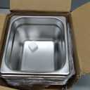 BIEAMA 6 Pack Hotel Pans, 1/6 Size 4" Deep, NSF, Commercial Stainless Steel Pan, Steam Table Pan, Catering Food Pans