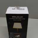 WEILAILUX Outdoor Battery Operated Table Lamp Waterproof, 4000mAh Cordless Table Lamp Rechargeable, Touch Dimmable Desk Lamp, LED Night Light for Patio Camping Restaurant Home (Wood Grain, 9.6in)