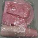 175 PCS Pink Paper Plates and Napkins Set, Pink Party Supplies for 25 Guests Include Scalloped Plate Paper Napkins Cups Knife Fork Spoon for Baby Shower, Birthday, Wedding, Easter Party, Mother's Day