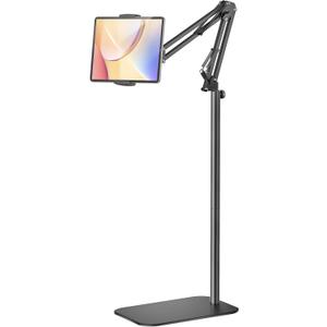 Tablet Floor Stand, 360-Degree Rotatable Metal Tablet Holder Stand, Adjustable Height and Angle iPad Stand, Universal Tablet Holder for iPad/Phone/Kindle/Tabs/E-Readers and all 4.7~12.9 Screen Devices