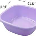 4-Pack 8 Quart Plastic Wash Basin, Small Basins for Children