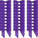 AIMUDI Purple Bows Christmas Decorations 3.5" Pre Tied Satin Ribbon Bows Premade Twist Tie Bows for Treat Bags Ribbon for Cake Pop Candy Apple Small Bows for Crafts Gift Wrapping Party Favor-50 Counts