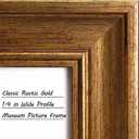 Yaetm 16x20 Gold Picture Frame Matted to 11x14 Set of 4, 1.4" Wide Molding & Rustic Golden 16x20 Frame for Wall Gallery, Home and Office, Wall Mount, 4 Pack