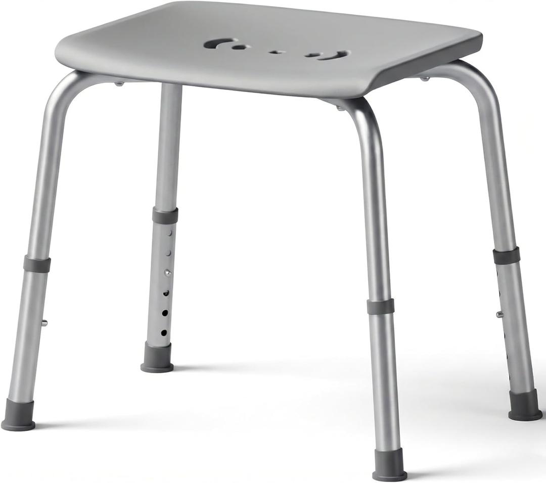 Shower Chair for Inside Shower(350lbs),6 Hight Adjustable Shower Stool for Elderly and Disabled, Portable Seats for Adults，3 mins Installation Bathtub Shower Bench for Inside Shower to Sit on