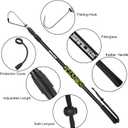 SANLIKE Telescopic Fishing Gaff Aluminum/Fiberglass Pole with Nonslip Rubber Handle Stainless Steel Hook with M8 Screw