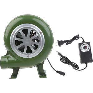 Electric Blower Fan BBQ Fan 100v 220v Suitable For Barbecue Mini Blacksmith Forges Blower With Speed Adapter AC100-240V BBQ Blower 200w Mini Blacksmith Forges Blower With Duct Portable (80W)