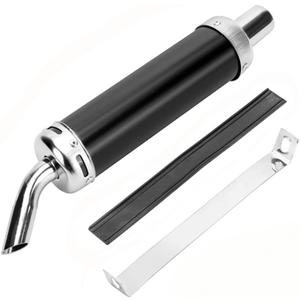 Muffler Exhaust 1.25inch Aluminum Motorcycle Racing Exhaust Muffler Silencer Pipe Black