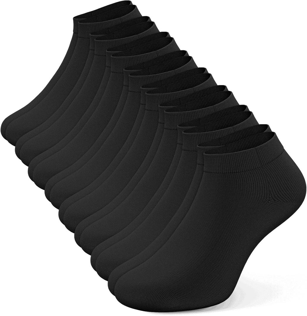 Ankle Socks for Women, 8 Pairs Premium Cotton Non Slip Lightweight Casual Low Cut Socks (Gray)
