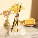 Clesh Reed Diffuser Set, 6.7 oz Vanilla Scented Diffuser with Sticks, Home Fragrance Reed Diffuser for Bathroom Shelf Decor