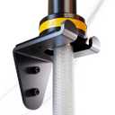 VAIIO Single Olympic Barbell Hanger,Garage Gym Bar Wall Rack,Vertical Barbell Mount Rack,Black Powder Coated,Space Saving Commercial or Home Gym Accessory,Holds Under 33mm Bar Size