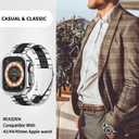 Compatible With Apple Watch Band and Case Iwatch Ultra Series 11 10 9 8 7 6 5 4 3 2 1 SE 42mm 46mm 49mm 45mm 44mm 41mm 40mm 38mm Men Women Classic Executive Classy Stainless Steel Metal Business (Black/Silver)