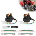 2Sets Starter Solenoid Relay 12V GY6 4-Stroke Engine 50cc 70cc 90cc 110cc 125cc 150cc 200cc 250cc Compatible with Dune Buggy ATV Dirt Pit Bike Scooter Go Kart Quad 4 Wheeler Moped