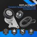 Complete Serpentine Belt Drive Component Kit Compatible with 2003-2006 Chevrolet Avalanche Silverado Express, 2002-2007 GMC Sierra Yukon, Cadillac Escalade Replaces 12609719 12555609