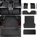 Mabett Truck Bed Mat with Tailgate Mat and Floor Mats with Door Sill Protectors for Ford Maverick Hybrid Model 2026 2022-2025,All - Weather TPE Liners Accessories(NOT fit Gasoline)