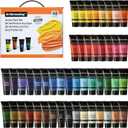 Acrylic Paint Set,48 Colors 0.74 oz/22ml Tubes,Highly Pigment Art Paints for Canvas,Wood,Fabric,Paper, Giftable Choice for Artists,Beginner to Pro (48 Colors)