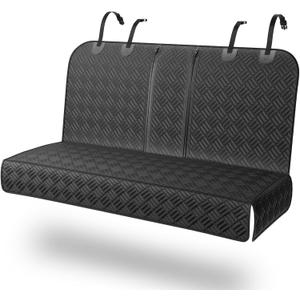 Dog Car Seat Cover for Back Seat - Waterproof Dog Hammock Scratch-Resistant Pet Seat Protector for Car/SUV/Truck, Easy to Install & Clean-Black