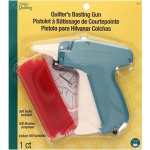 Dritz 3446 Quilter's Basting Gun with 500 Tacks Blue, 5 inches
