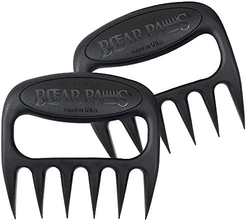 Bear Paws Meat Claws - The Original Meat Shredder Claws for Pulled Pork, USA Made - Easily Lift, Shred, Pull and Serve Pork, Chicken, Brisket and Turkey - Gift for Dad on Father's Day! (Black)