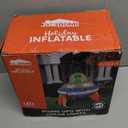 Joiedomi 5 FT Halloween Inflatable Outdoor Decoration, Inflatable Alien Decor Outdoor, Alien Blow Up with UFO Yard Decorations with Colorful LEDs for Halloween Decor