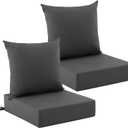 Outdoor Chair Cushions, Waterproof & Fade Resistant Patio Cushions, 24*24+5.75/25*22.5"