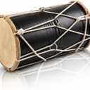 Small 10 x 6 Inch Compact Dholak Drum Set, Handmade Wood & Leather Classical Indian Hand Percussion Drums, World Musical Instruments Punjabi Tabla Dhol Dholki For Decor & Travel Gift For Music Lovers