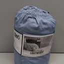 100% Cotton Fitted Sheet – King Size, Blue – Crisp Percale Weave, Brushed for Softness, Deep Pockets for Snug Fit, Breathable, Bottom Sheet by Linen Closet