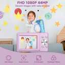 Digital Camera, 44MP Compact Camera, FHD 1080P Point and Shoot Digital Cameras with 16X Zoom, Face Detect, Smile Capture, Anti Shake, for Boys Girls Teens Gifts (Purple)