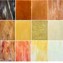 ILLUCKAI 12 Sheets Mixed Amber Stained Glass Sheets, 4 x 6 inch Stained Glass Supplies Mosaic Glass Tiles for Crafts, Cathedral Glass Art Glass for Stained Glass Beginners and Hobbyists