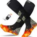 Remote Control Heated Socks for Men Women, 7.4V 2600mAh Rechargeable Electric Socks, Thermal Socks Foot Warmer for Outdoor Riding Camping Hiking Skiing by Dr.Warm