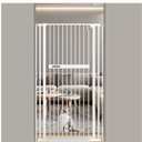 AIKSSOO 55.11" Extra Tall Cat Gate 30.11-33.07" Wide Safety White Metal Gate Pressure Mount Walk Through Swing Auto Close Pet Gate Toddler Dog Pet Cat for Indoor Stairs Doorways Kitchen