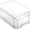 BINO | Stackable Storage Drawers, Large - Clear | THE CRATE COLLECTION | Storage Bins With Drawers | Bathroom Organizers | Under Sink Organizer | Vanity Cabinet Home Organization