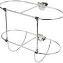 Keenso Boat Mudguard Rack, Boat Mudguard Rack 304 Stainless Steel Folding Double Holder for 7in Marine Yacht