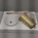 VONLUCE Gold Desk Lamp with LED Bulb Adjustable, Antique Brass Metal Table Lamp Marble Base, Mid Century Modern Reading Lamp Office, 20 Industrial Task Lamp Work Lamp for Reading Bedroom