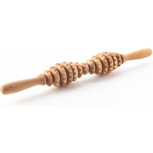 Tuuli Accessories - Oval Wooden Massage Roller, Multi-Functional Body Roller for Cellulite, Muscle Tension and Skin Health Support, Natural Massager for Women and Men