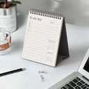 Jotsome Desk Calendar 2026-2027, Small Standing Flip Desktop Calendar From Now to June 2027 for Home and Office, Easy Organizing (Black, Small)
