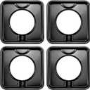 SGP-400 Chrome Square Gas Range Drip Pan, Black Porcelain Square 7.75 Replace WP786333 AP6011553 PS11744751 786333, 4 Pack | Upgrade by PANDEELS