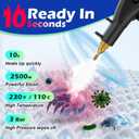 Flgocexs Steam Cleaner for Home,2500W Pressurized Steam Cleaner with 3 Brush Heads Portable Steamer for Cleaning Multi Surface Steam Cleaners with 2L Tank for Floor Car Carpet Upholstery