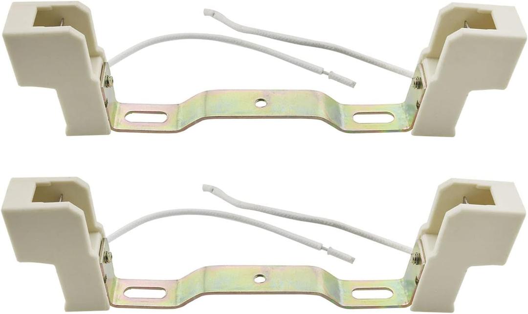 CHENJIN 2PCS R7S Ceramics Lamp Base Socket Lamp Holder Conveter Connector for T3 Halogen Light Bulb, 118 Mm