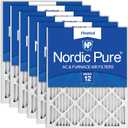 Nordic Pure 16x25x1 (Actual Size: 15 1/2 x 24 1/2 x 3/4) Pleated MERV 12 Air Filters 6 Pack