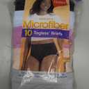 Hanes Women's Microfiber Panties Pack, Moisture-Wicking Stretch Underwear, 10-Pack, M