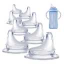 8Pack Replacement Silicone Spout Compatible with NUK, Soft Spout Replacement for NUK Active and Learner Cups, Easy Transition from Bottle to Cup, No Spill for Sippy Cup Nipples