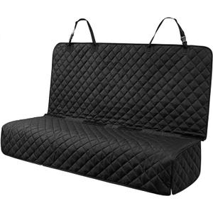 PETICON Waterproof Scratchproof Pet Bench Seat Covers for Cars, Trucks, SUVs, Nonslip Durable Back Seat Cover for Dogs, Washable Backseat Protection, Black