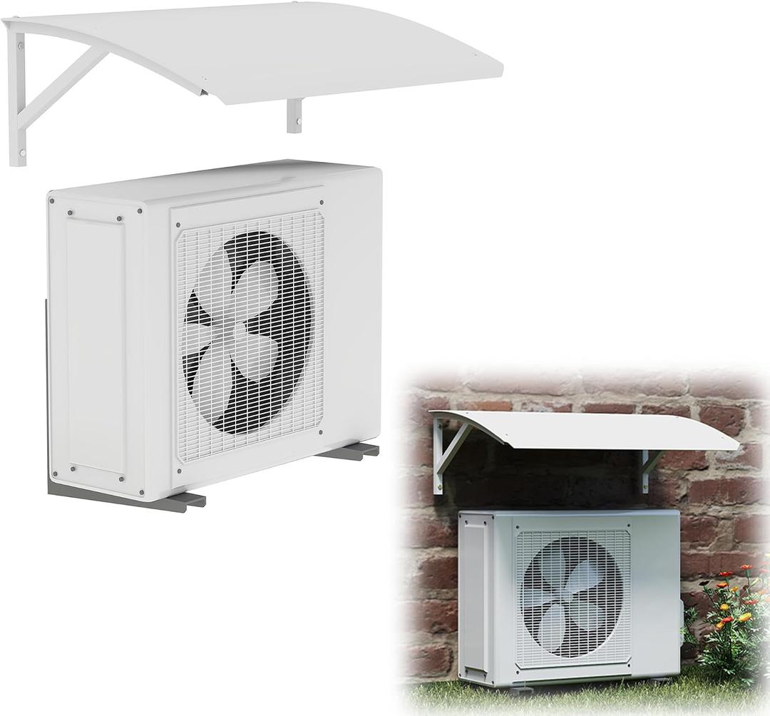 lukar Air Conditioner Cover Outdoor AC Units Protection, Galvanized Steel Air Conditioner Compressor Awning, AC Sun Shade Cover, Mini Split Covers Rain Snow Protection Sheet