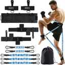 MANUEKLEAR Shadow Boxing Resistance Bands for MMA and Martial Arts, Three Resistance Levels of Full Body Resistance Bands for Boxing Fitness to Enhance Speed and Power (Blue-175lbs)