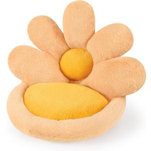 Ditucu Flower Shape Chair Pillow Cute Seat Cushion 19 inch Comfy Lazy Sofa Floor Pillows Dorm Seating for Bedroom Decor Orange (Small)